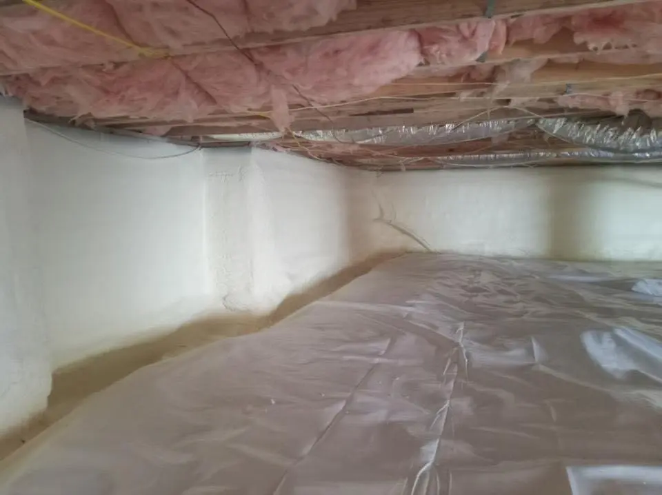 Crawl space encapsulation with closed-cell spray foam for Roof Leak Repair in Ephrata